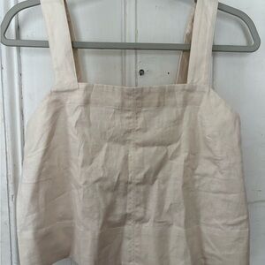 Banana Republic Cream Linen-Blend Top